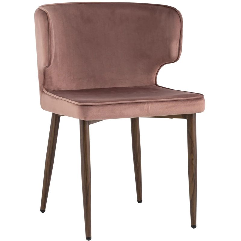 Стул Mateo Chair Пыльнно-Розовый Велюр Розовый пастельный Коричневый Стул Mateo Chair Пыльнно-Розовый Велюр Розовый пастельный Коричневый в Орле | Loft Concept