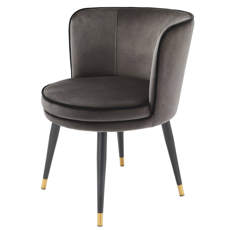 Стул Eichholtz Dining Chair Grenada grey Серый Черный Латунь Стул Eichholtz Dining Chair Grenada grey Серый Черный Латунь в Орле | Loft Concept