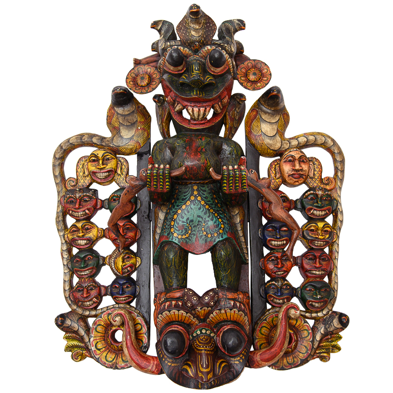 Маска "Maha Kola Sanniya" Medicine Demon Шри-Ланка Черный Мульти Маска "Maha Kola Sanniya" Medicine Demon Шри-Ланка Черный Мульти в Орле | Loft Concept