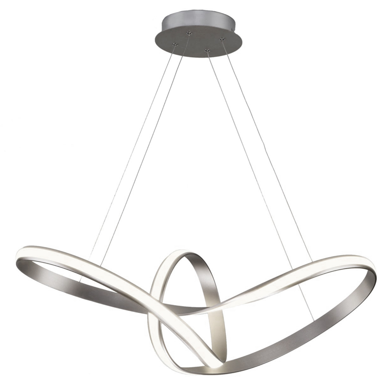 Люстра Mobius Strip Silver Chandelier Никель Сатин Люстра Mobius Strip Silver Chandelier Никель Сатин в Орле | Loft Concept