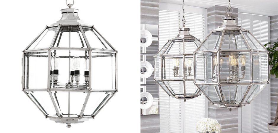 Люстра Lantern Owen Nickel L - Loft-Concept в Орле