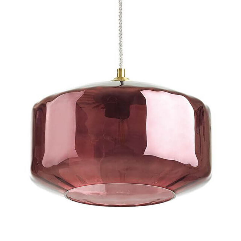 Подвесной светильник Multicolored Glass Burgundy Бургундский красный Бронза Подвесной светильник Multicolored Glass Burgundy Бургундский красный Бронза в Орле | Loft Concept
