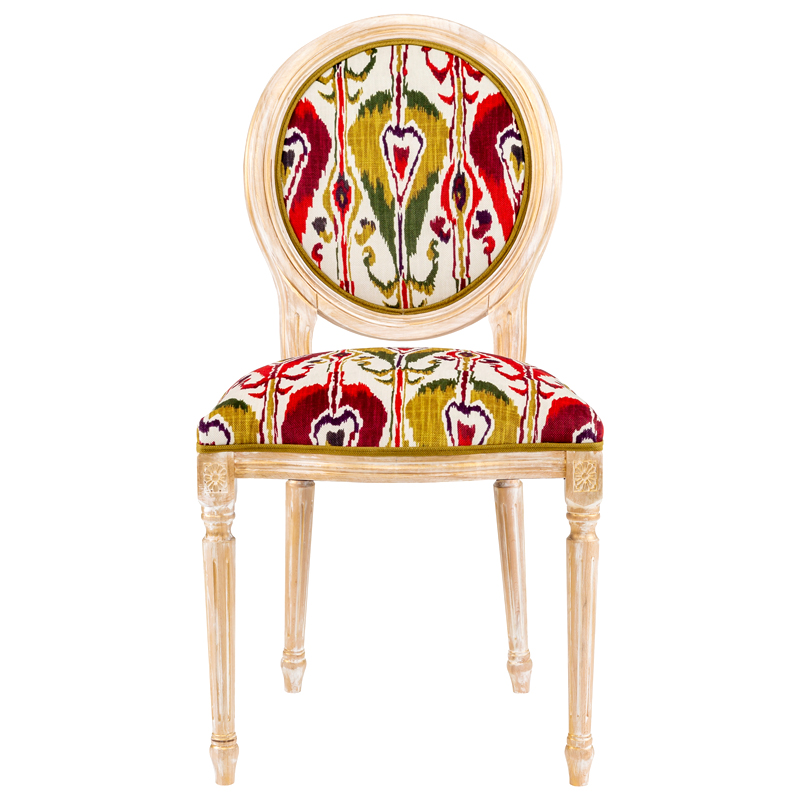Стул Ikat Pattern Красно-белый Мульти Бежевый Стул Ikat Pattern Красно-белый Мульти Бежевый в Орле | Loft Concept