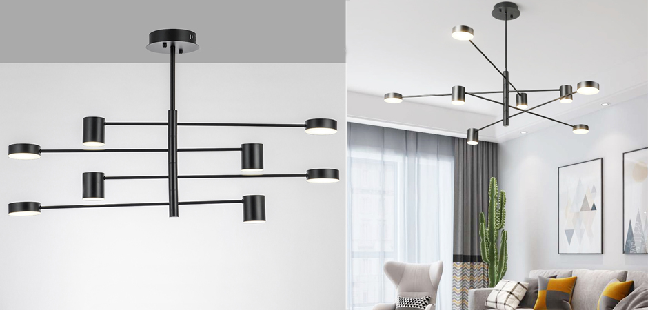 Светильник LED Lighting Black 8 lampholders Светильник LED Lighting Black 8 lampholders - Loft-Concept в Орле