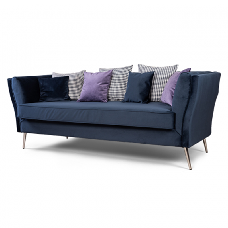 Диван Helene Sofa Синий Хром Диван Helene Sofa Синий Хром в Орле | Loft Concept