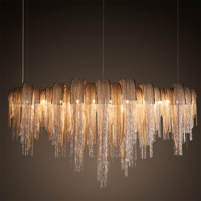 Люстра Volver Golden Chain Chandelier Золотой Люстра Volver Golden Chain Chandelier Золотой в Орле | Loft Concept