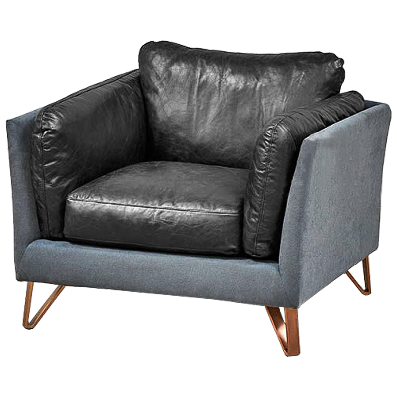 Кресло Freddie Armchair Графит Серо-голубой Медь в Орле | Loft Concept 