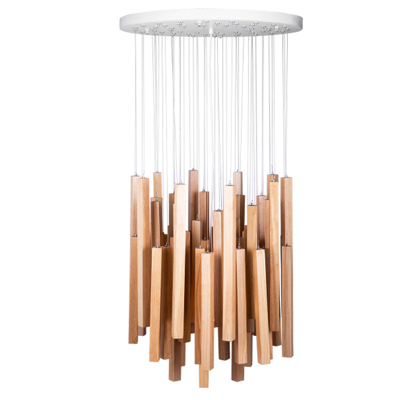 Подвесной светильник Wooden Eco Light Бежевый в Орле | Loft Concept 