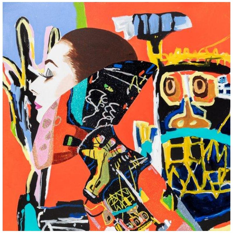 Картина She Dreamed of Basquiat in Orange Мульти Картина She Dreamed of Basquiat in Orange Мульти в Орле | Loft Concept