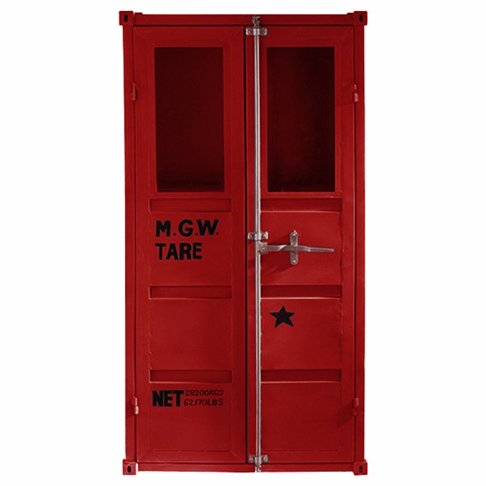 Шкаф-витрина Sea Container Red M.G.W. Синий Бирюзовый Зеленый Желтый Оранжевый Красный Белый Серый Черный в Орле | Loft Concept 