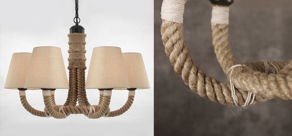 Люстра Rattan Chandelier Loft Rope Light Люстра Rattan Chandelier Loft Rope Light - Loft-Concept в Орле