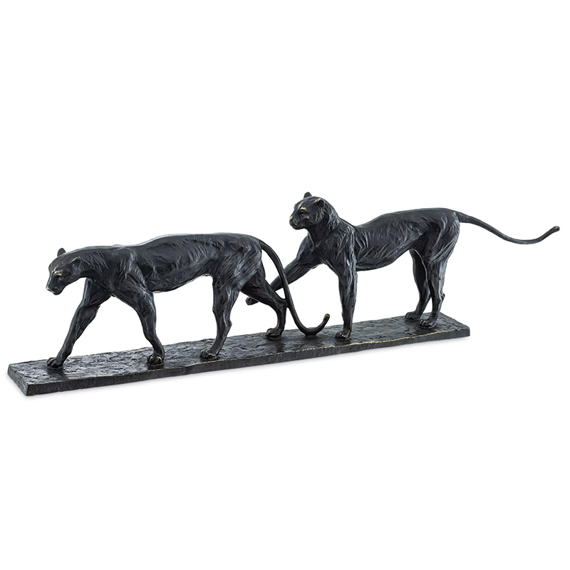 Декоративная статуэтка Eichholtz Leopard Pair Темная бронза Декоративная статуэтка Eichholtz Leopard Pair Темная бронза в Орле | Loft Concept