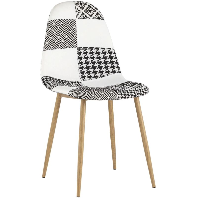 Стул Archie Chair Черно-Белый Печворк Белый Черный Древесина Стул Archie Chair Черно-Белый Печворк Белый Черный Древесина в Орле | Loft Concept