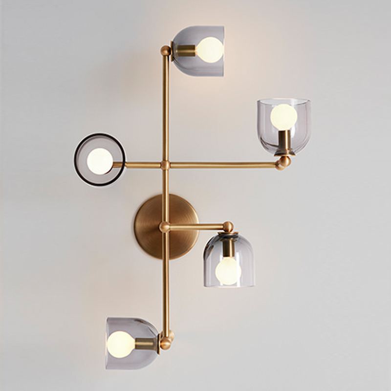 Бра Edie Sconce smok Латунь Стекло Смок Бра Edie Sconce smok Латунь Стекло Смок в Орле | Loft Concept