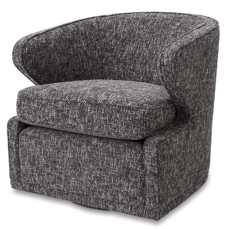 Кресло Eichholtz Swivel Chair Dorset Cambon Black Черно-белый Черный Кресло Eichholtz Swivel Chair Dorset Cambon Black Черно-белый Черный в Орле | Loft Concept