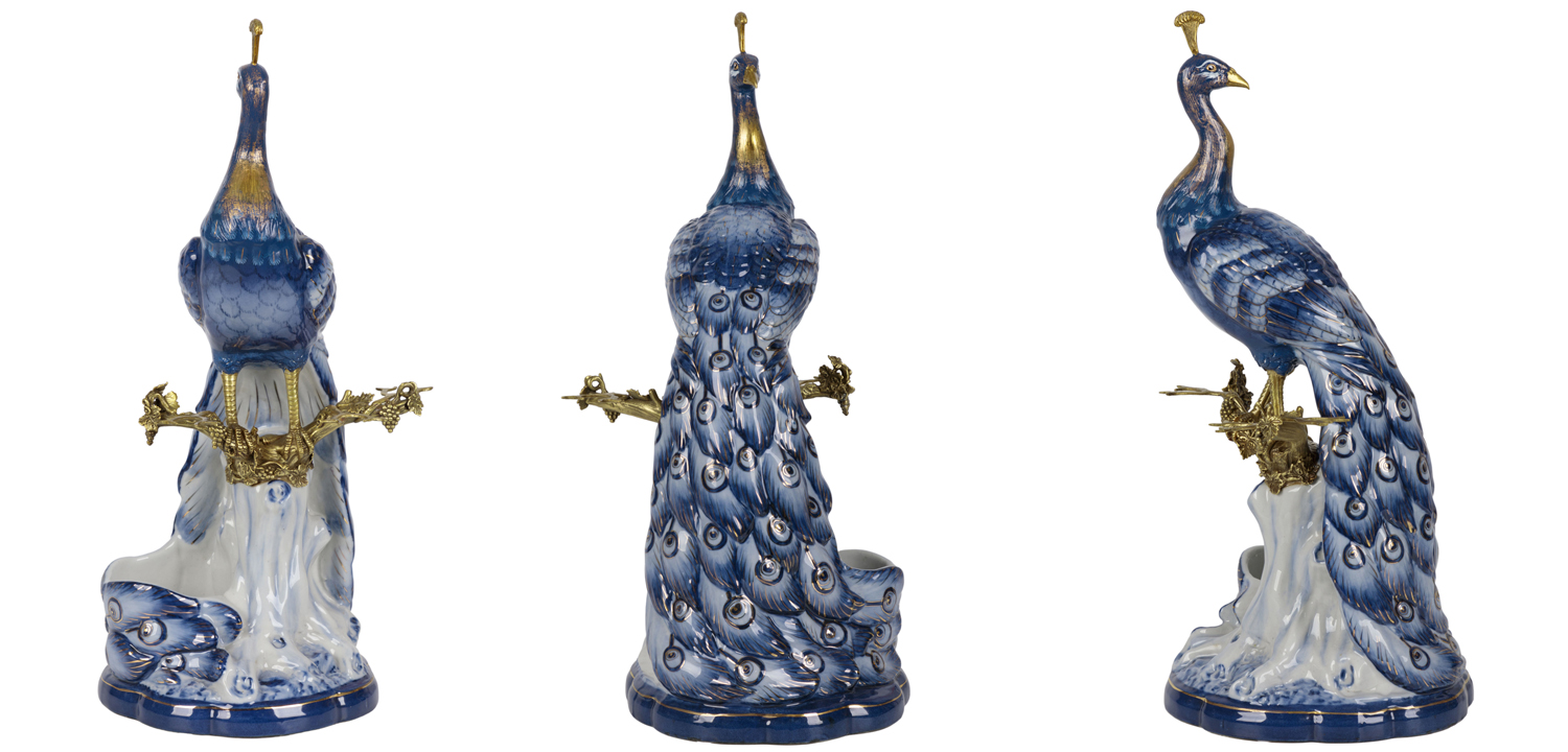 Статуэтка Peacock Blue White - фото
