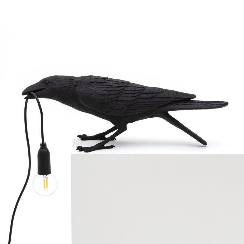 Настольная лампа Seletti Bird Lamp Black Playing Черный Настольная лампа Seletti Bird Lamp Black Playing Черный в Орле | Loft Concept