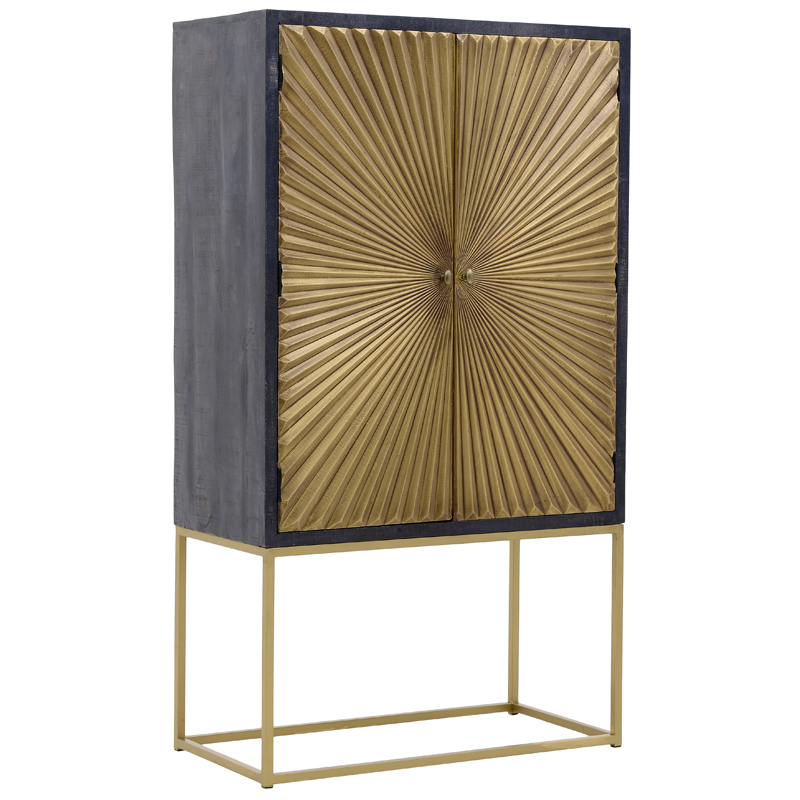 Шкаф Loritz Sun Cupboard Золотой Черный Шкаф Loritz Sun Cupboard Золотой Черный в Орле | Loft Concept