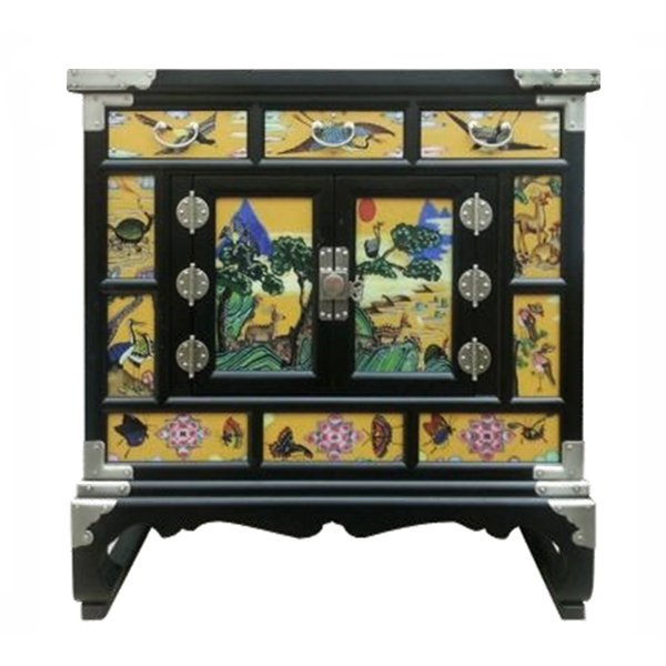 Китайский комод Chinoiserie chest of drawers yellow Желтый Черный в Орле | Loft Concept 