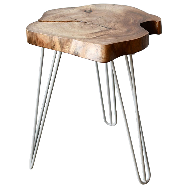 Приставной стол Frederic Industrial Metal Rust Side Table Древесина Белый в Орле | Loft Concept 