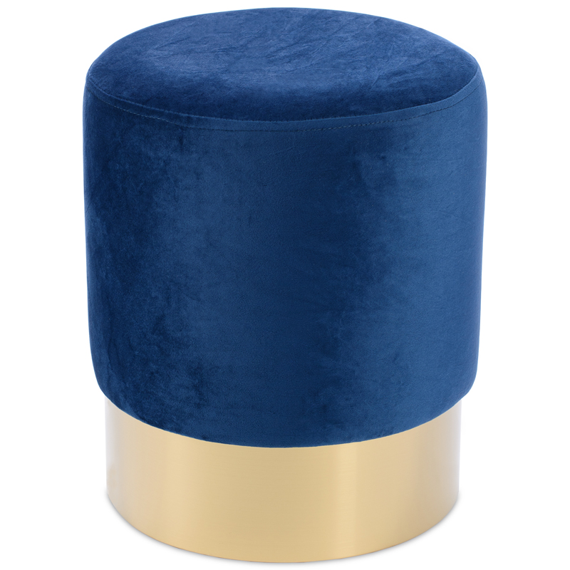 Пуф Una Puff blue Синий Золотой Пуф Una Puff blue Синий Золотой в Орле | Loft Concept