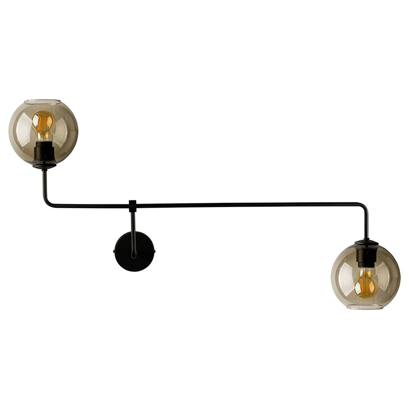 Бра Franco Wall Lamp Duo Черный Янтарный Бра Franco Wall Lamp Duo Черный Янтарный в Орле | Loft Concept
