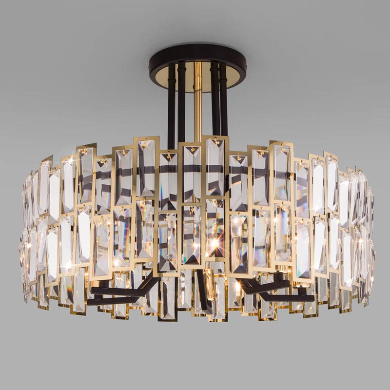 Потолочная люстра Darkness Chandelier gold 53 Черный Прозрачный (Transparent) Золотой Потолочная люстра Darkness Chandelier gold 53 Черный Прозрачный (Transparent) Золотой в Орле | Loft Concept