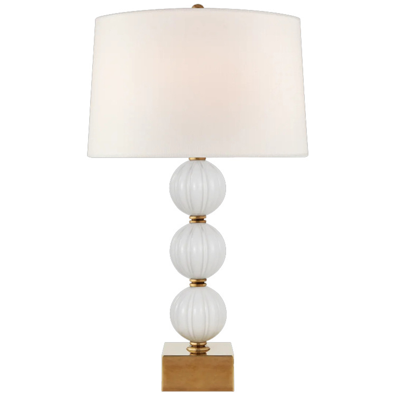 Настольная лампа SAZERAC LARGE TABLE LAMP White Белый Латунь Бежевый Настольная лампа SAZERAC LARGE TABLE LAMP White Белый Латунь Бежевый в Орле | Loft Concept