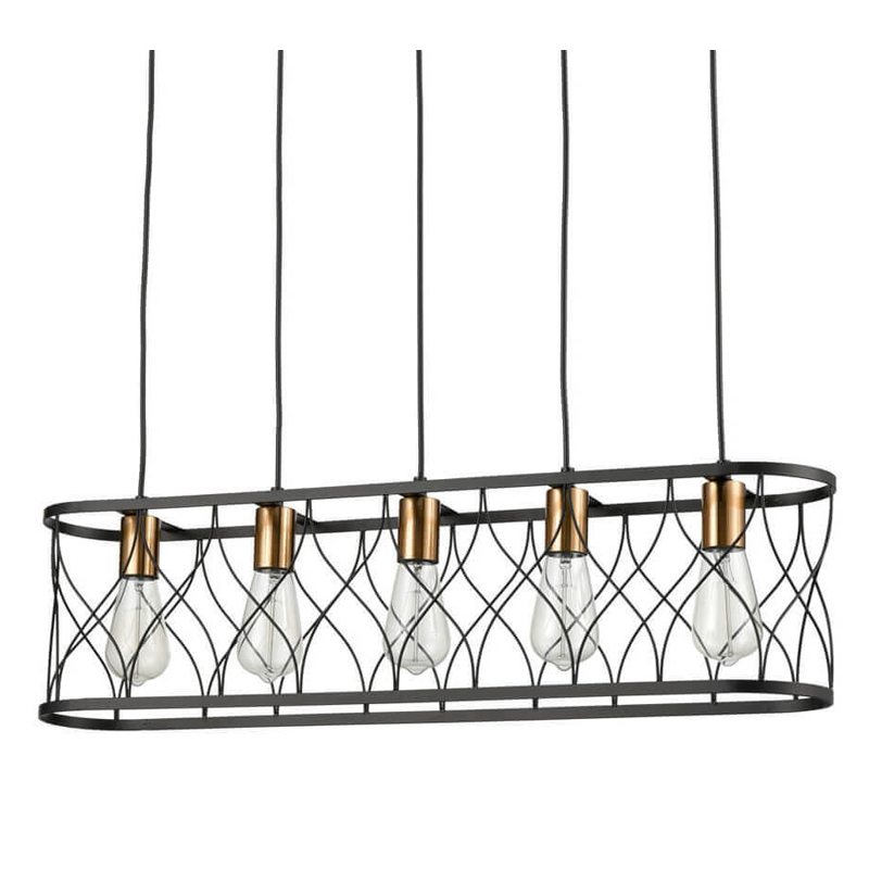 Люстра Loft Oval Base Черный Золотой Люстра Loft Oval Base Черный Золотой в Орле | Loft Concept
