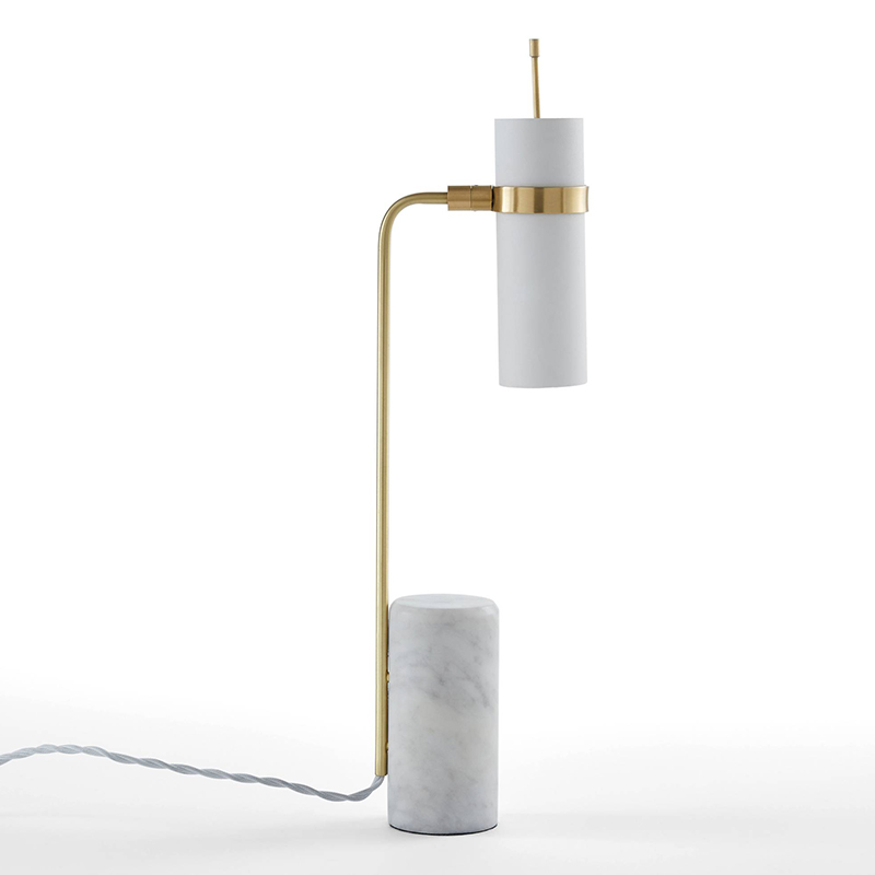 Настольная лампа Detlef Table lamp white marble Белый Мрамор Bianco Латунь Настольная лампа Detlef Table lamp white marble Белый Мрамор Bianco Латунь в Орле | Loft Concept