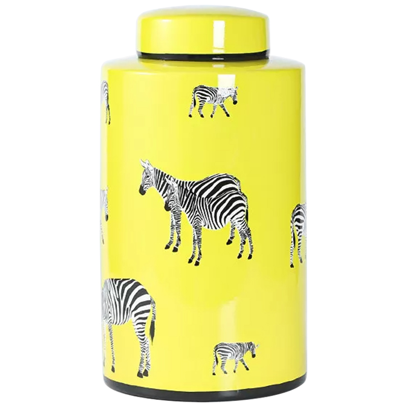 Ваза Yellow Vase Zebra Желтый Белый Черный Ваза Yellow Vase Zebra Желтый Белый Черный в Орле | Loft Concept