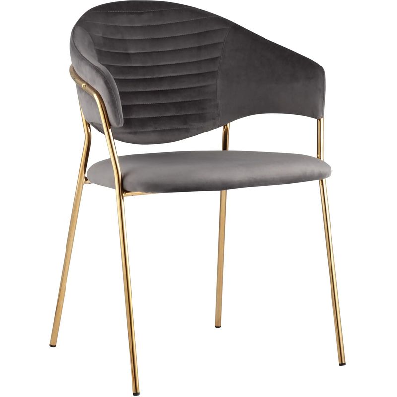 Стул Alexis Chair Серый Велюр Золотые ножки Серый Золотой Стул Alexis Chair Серый Велюр Золотые ножки Серый Золотой в Орле | Loft Concept