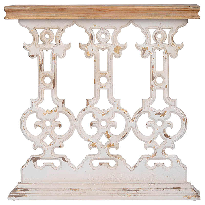 Винтажная консоль Aged Wood Коричневый Белый Винтажная консоль Aged Wood Коричневый Белый в Орле | Loft Concept