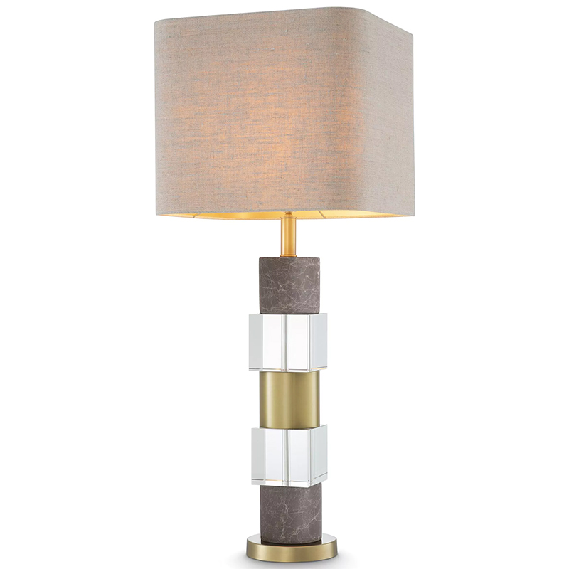 Настольная лампа Eichholtz Table Lamp Cullingham Grey Marble Латунь Прозрачное Стекло Серый Бежево-серый Настольная лампа Eichholtz Table Lamp Cullingham Grey Marble Латунь Прозрачное Стекло Серый Бежево-серый в Орле | Loft Concept