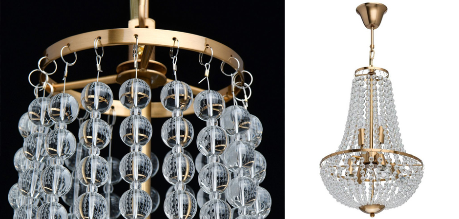 Люстра Virginia Clear Beads Chandelier Gold Люстра Virginia Clear Beads Chandelier Gold - Loft-Concept в Орле
