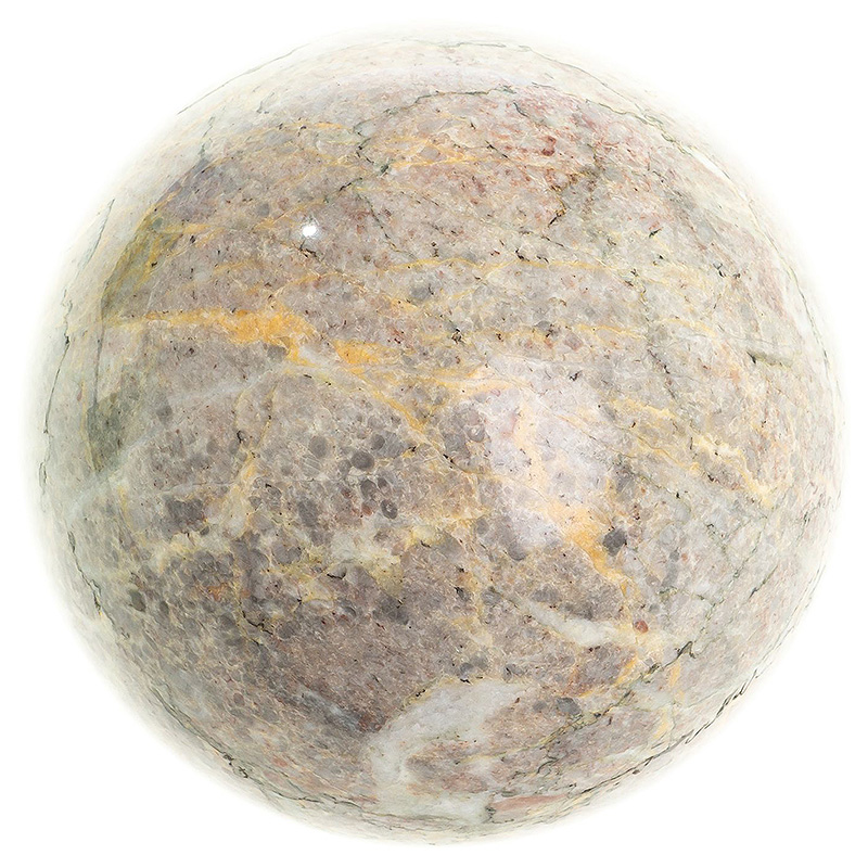 Шар декоративный из натурального камня Креноид Natural Stone Spheres Бежево-серый Желтый Белый Шар декоративный из натурального камня Креноид Natural Stone Spheres Бежево-серый Желтый Белый в Орле | Loft Concept