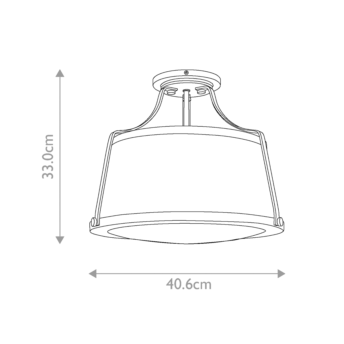 Потолочный светильник со светлым текстильным абажуром Hinkley в Орле