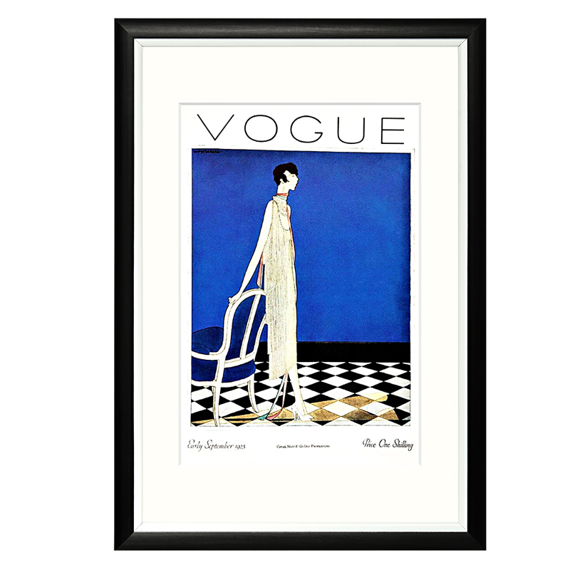 Постер Vogue September 1925 Синий Черный Белый Постер Vogue September 1925 Синий Черный Белый в Орле | Loft Concept