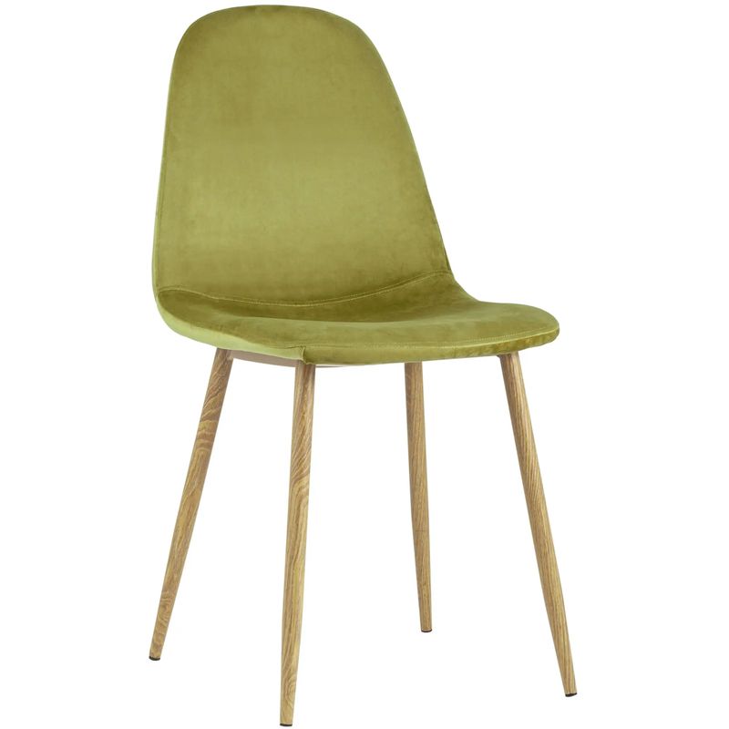 Стул Archie Chair Велюр Фисташковый цвет Деревянные ножки Зеленый Древесина в Орле | Loft Concept 