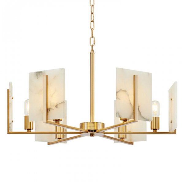 Люстра Marble square Chandelier Латунь в Орле | Loft Concept 