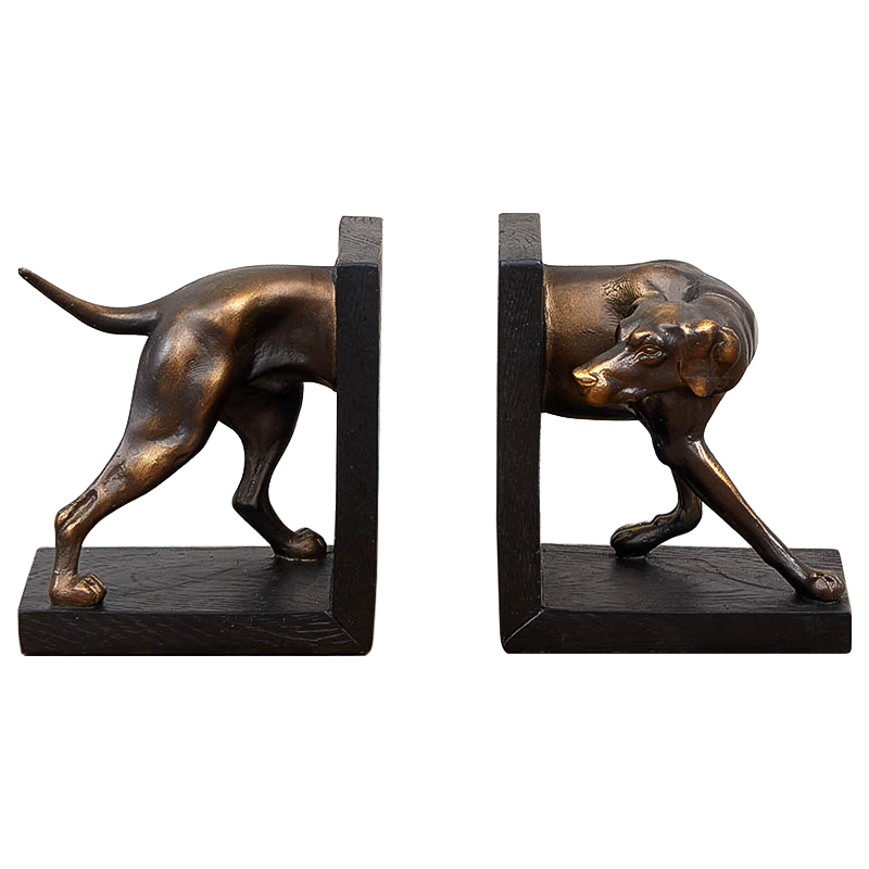 Держатель для книг Dog Book Holder Бронза Черный в Орле | Loft Concept 