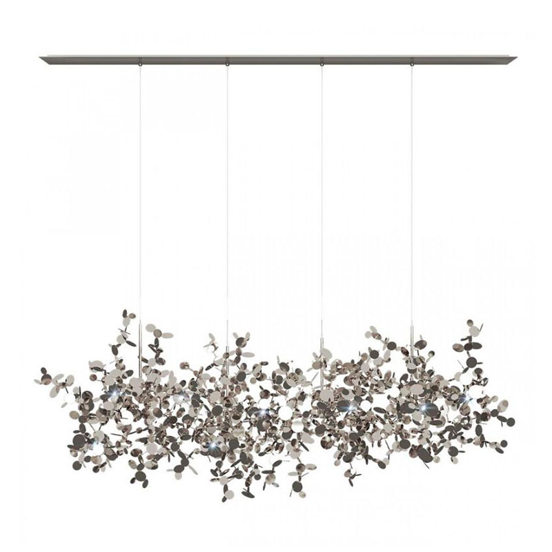Люстра Terzani Argent Suspension Linear Silver длина 120 см Серебряный Люстра Terzani Argent Suspension Linear Silver длина 120 см Серебряный в Орле | Loft Concept