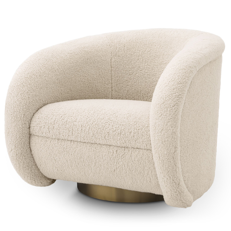 Кресло Eichholtz Swivel Chair Cristo Кремовый Латунь Кресло Eichholtz Swivel Chair Cristo Кремовый Латунь в Орле | Loft Concept