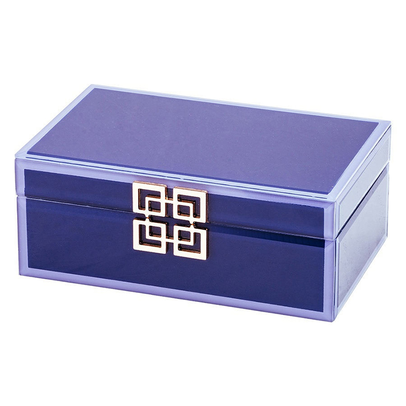 Шкатулка Dark Blue Glass Box Синий Шкатулка Dark Blue Glass Box Синий в Орле | Loft Concept