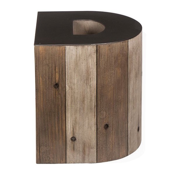 Столик Wooden Alphabet D Side Table Графит Коричневый Столик Wooden Alphabet D Side Table Графит Коричневый в Орле | Loft Concept