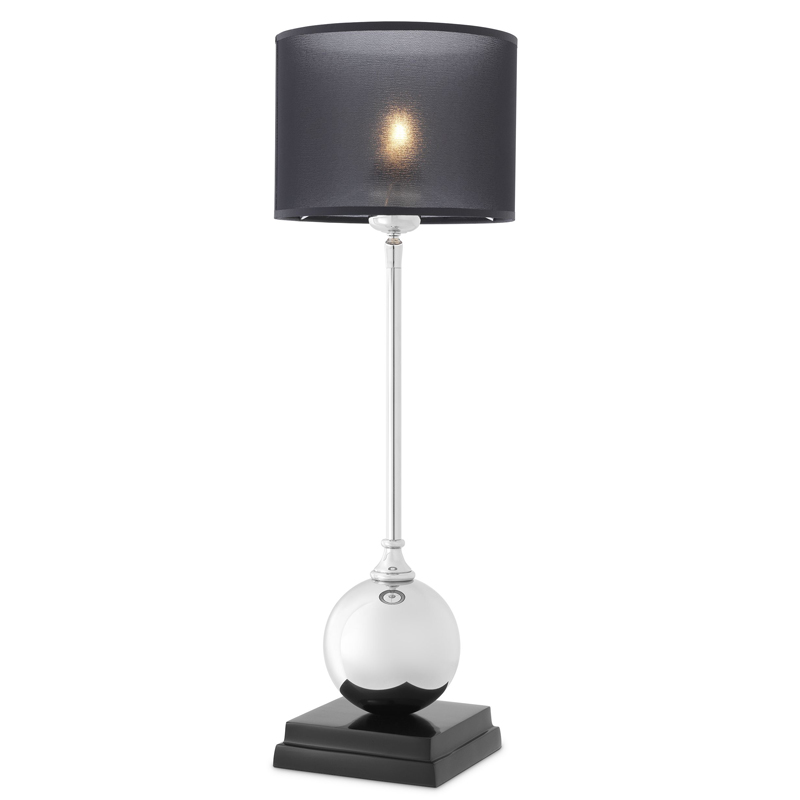 Настольная лампа Eichholtz Table Lamp Carnivale Никель Черный Настольная лампа Eichholtz Table Lamp Carnivale Никель Черный в Орле | Loft Concept