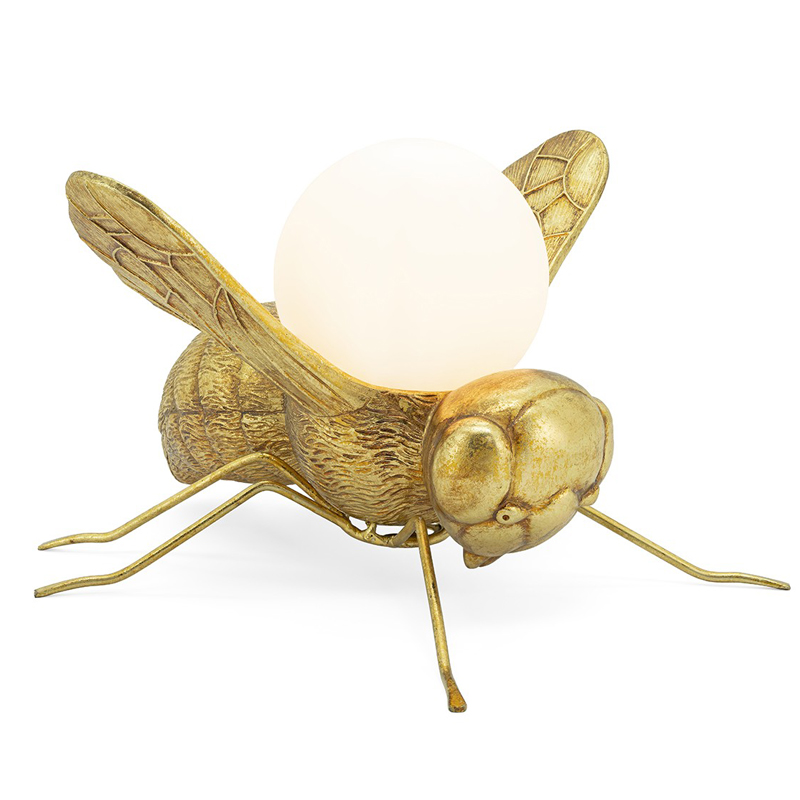 Настольная лампа ABHIKA LAMP BEE Золотой Белое матовое стекло Настольная лампа ABHIKA LAMP BEE Золотой Белое матовое стекло в Орле | Loft Concept