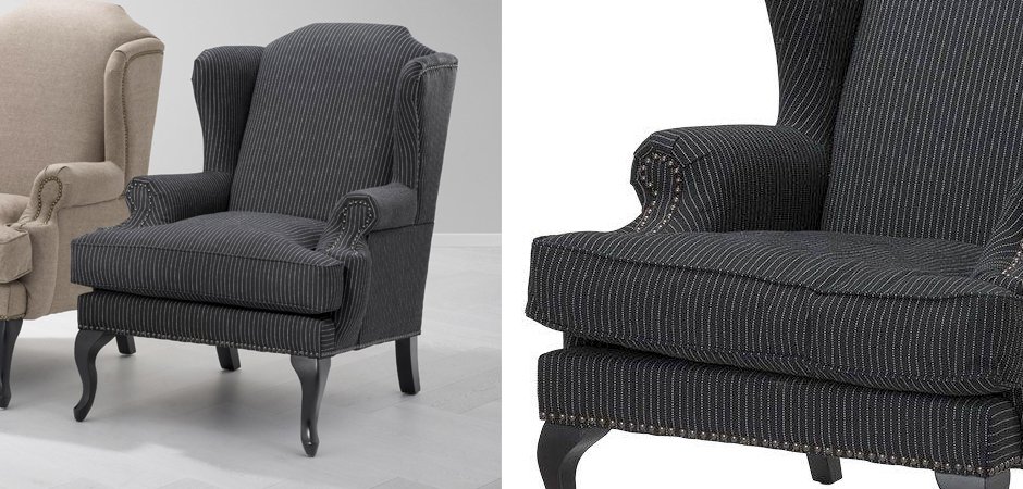 Кресло Eichholtz Chair Frank Sinatra Black & white Кресло Eichholtz Chair Frank Sinatra Black & white - Loft-Concept в Орле