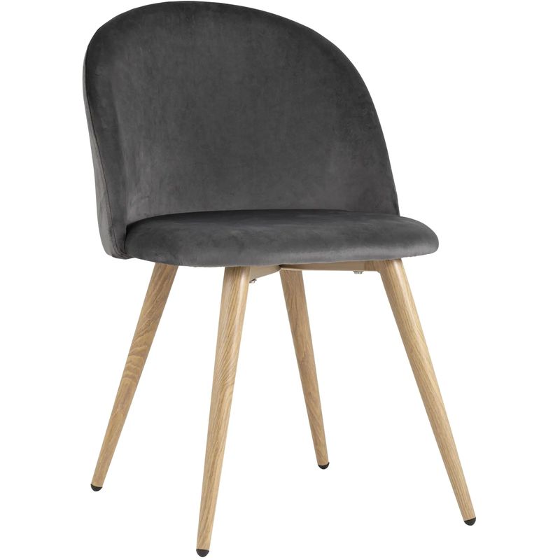 Стул Miruna Chair II Серый Велюр Серый Древесина Стул Miruna Chair II Серый Велюр Серый Древесина в Орле | Loft Concept