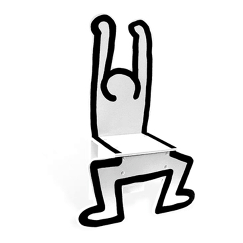 Детский стул Chaise Keith Haring Dancer Vilac Белый Белый Детский стул Chaise Keith Haring Dancer Vilac Белый Белый в Орле | Loft Concept